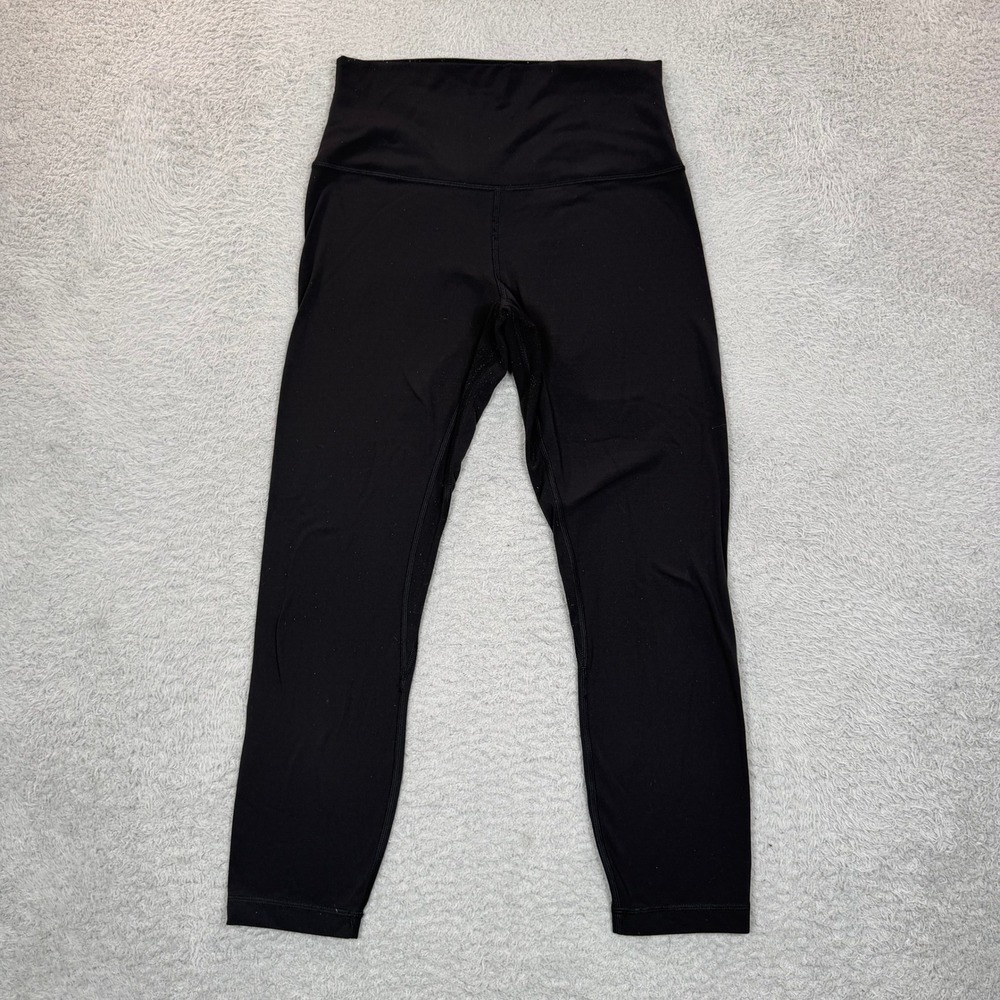 Lululemon Align High-Rise Crop 21 Black Nulu Yoga Leggings LW6BE9S Womens Size 8